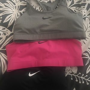 Set of 3 Nike sports bras